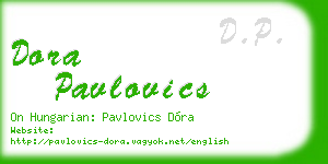 dora pavlovics business card
